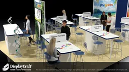 20x50 Island booth design by DisplayCraft